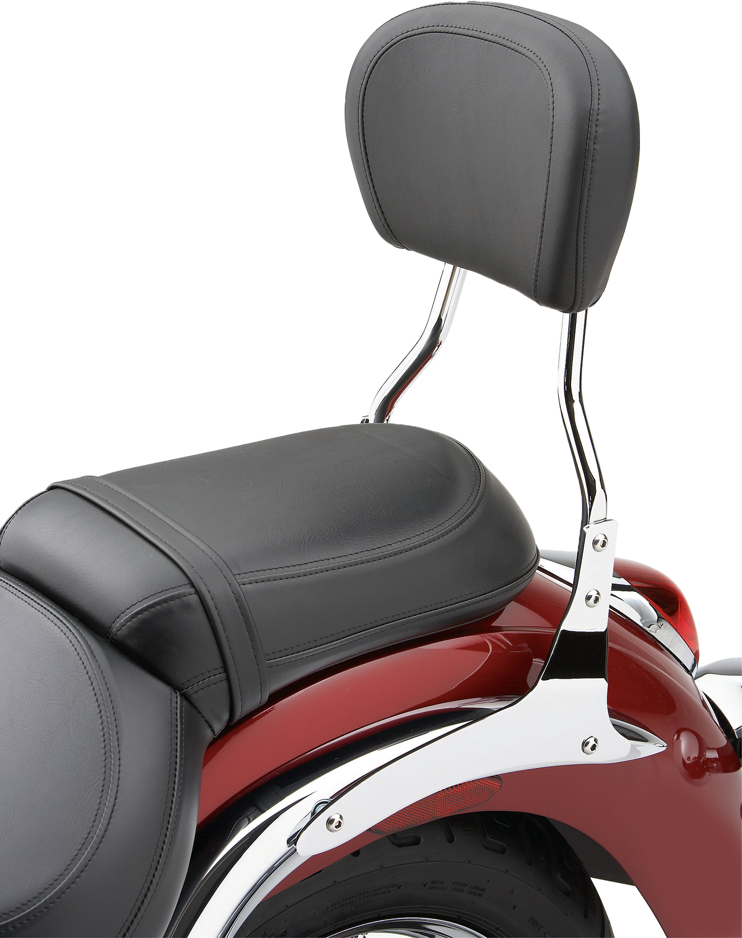 SHORT ROUND SISSY BAR W/PAD CHROME SUZ VOLUSIA 800/C50/M5