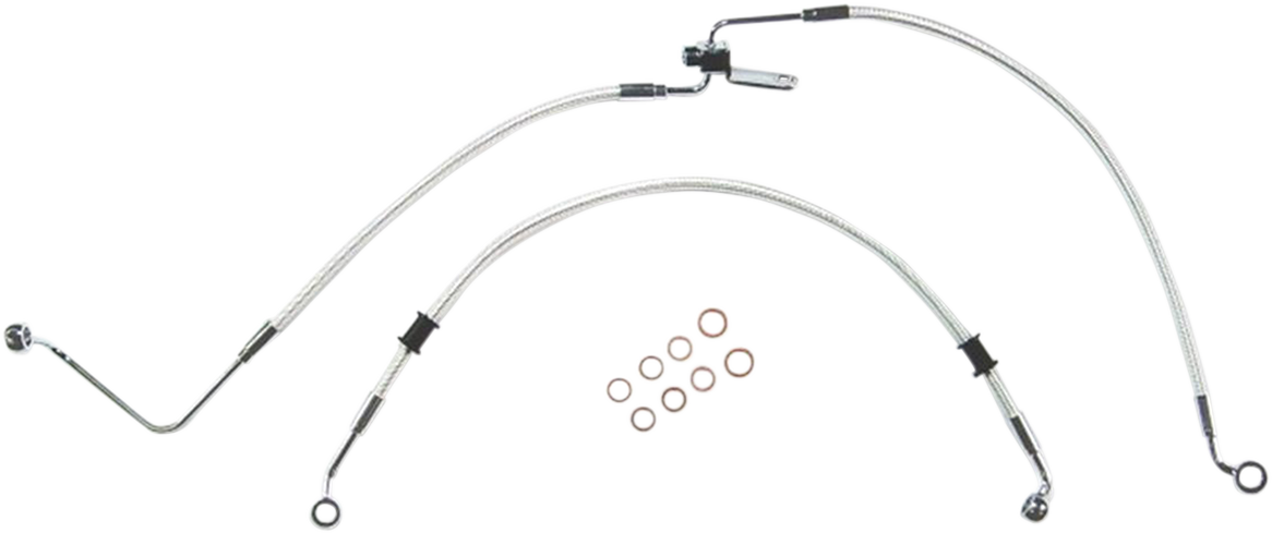 Braided Rear Brake Line Kit