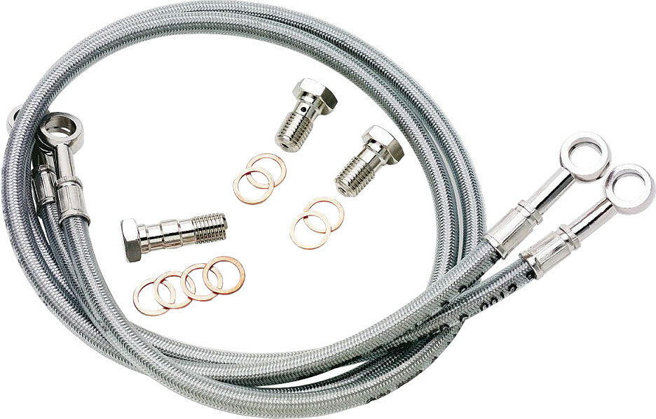 BRAKE LINE FRONT SILVER SUZ