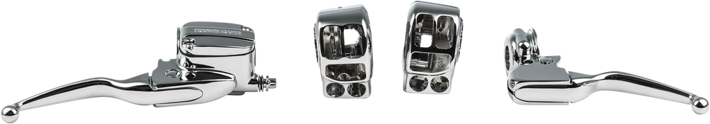 HANDLEBAR CONTROL KIT BLK CABLE CLUTCH `21-UP FLT