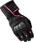 S1 D3O LADIES GLOVE BLACK/PINK LEATHER SM