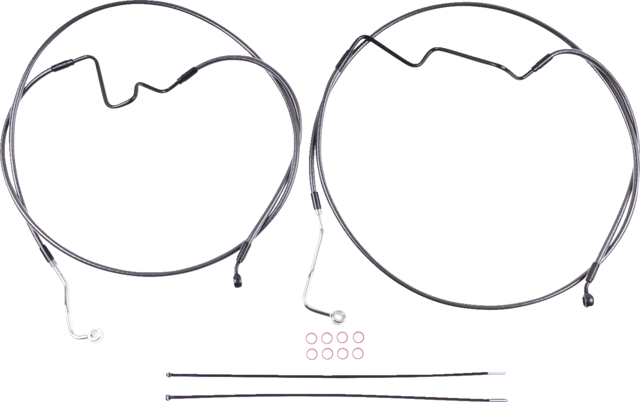 BP ABS Touring Lower +4" 35° Radial Brake Line Kit — Oversize [+5,1 cm (2")]