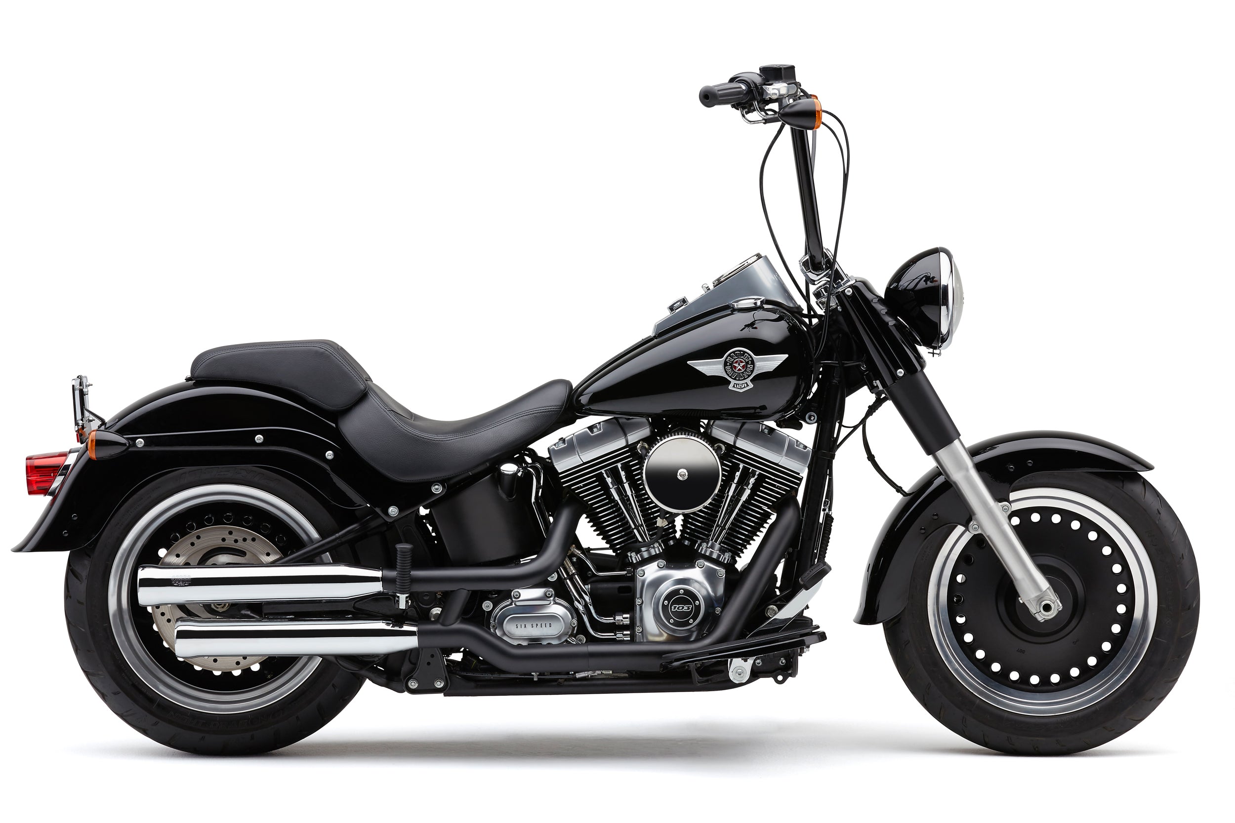 3" NH SERIES SLIP-ONS CHROME FAT BOY/DCE 07-17