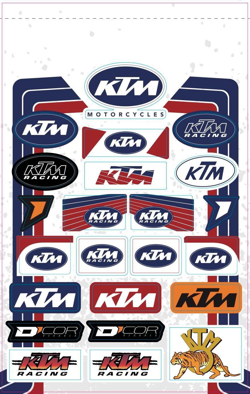 KTM Decal Sheet