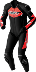 TRACTECH EVO D3O SUIT BLK/FLO RED LEATHER 2X