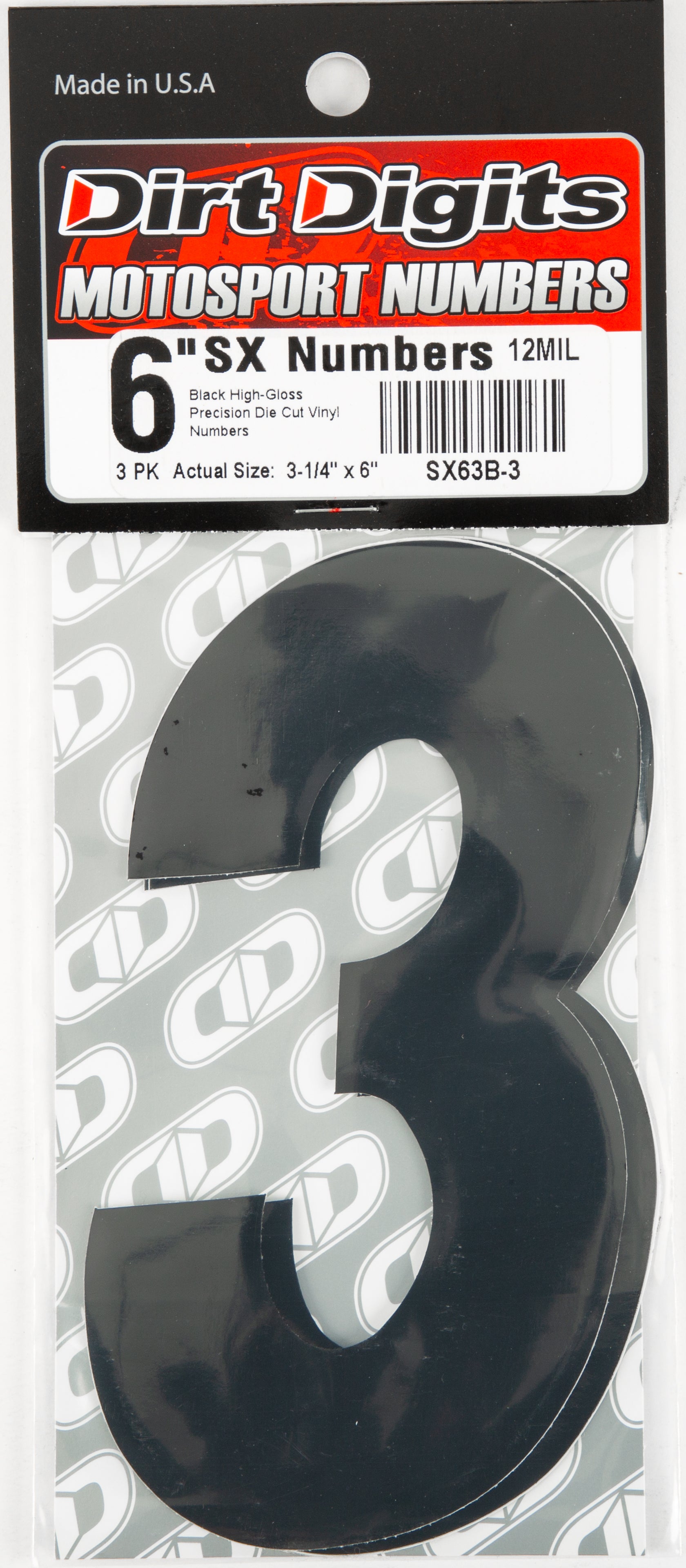 Super X Competition Stick-on Numbers