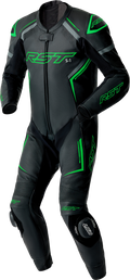 S1 D3O SUIT BLK/GRY/FLO GRN LEATHER 2X