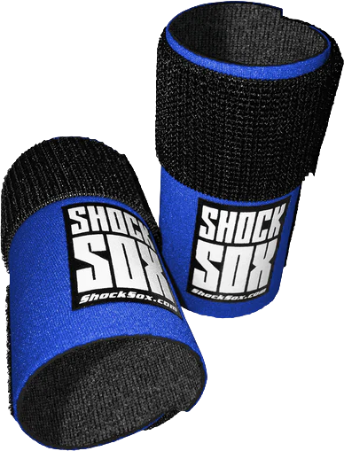 SHOCK SOX  4"U  BLUE UPSIDE DOWN FORKS
