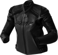 S1 D3O LEATHER LADIES JACKET BLACK/WHITE XS