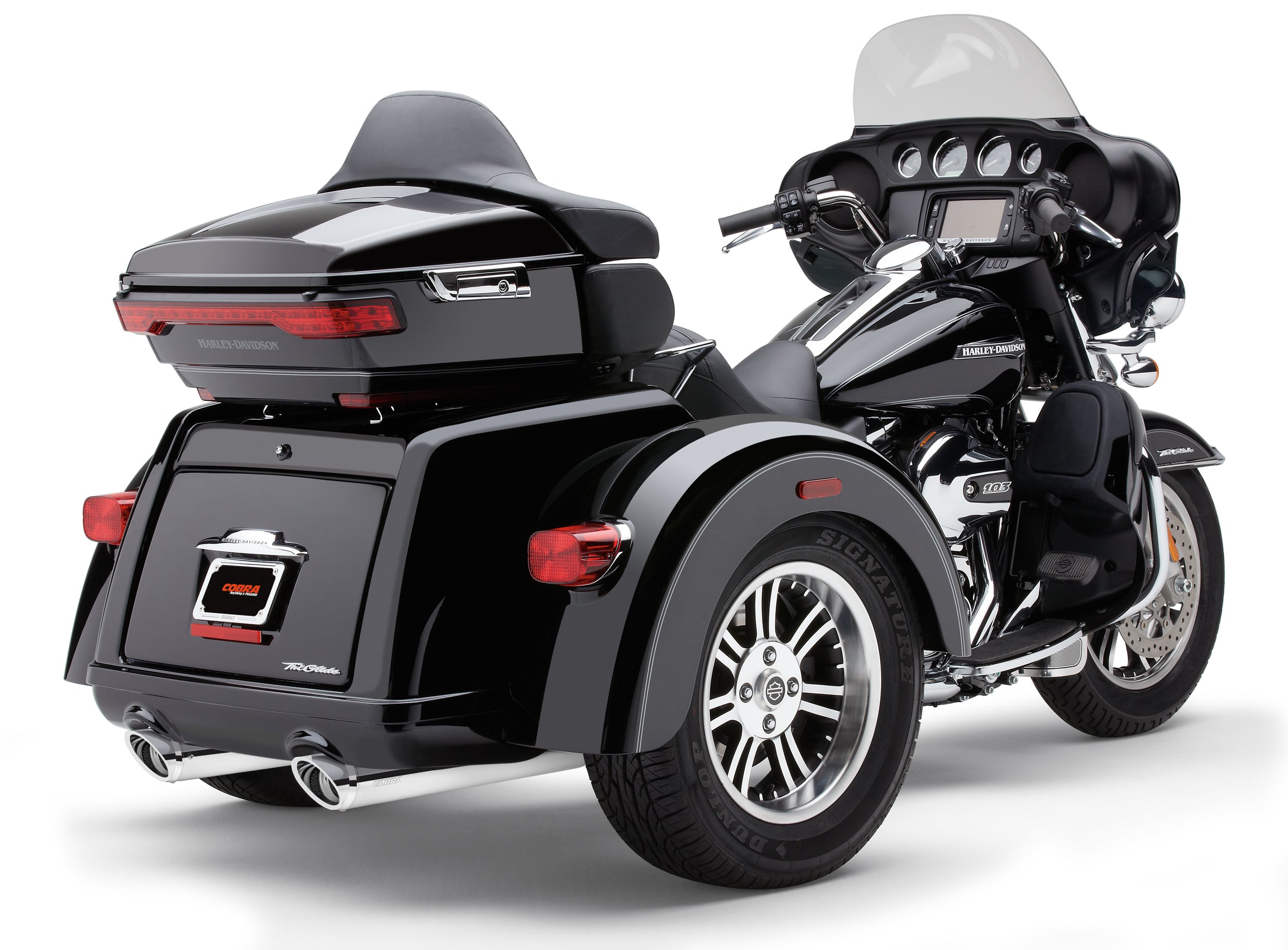 SLIP-ONS W/BILLET TIPS CHROME TRI-GLIDE 09-22