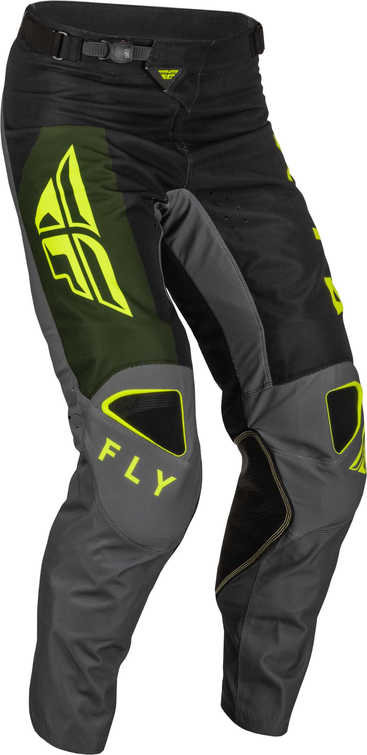 Kinetic Jet Racewear Black/Olive Green/Hi-Vis