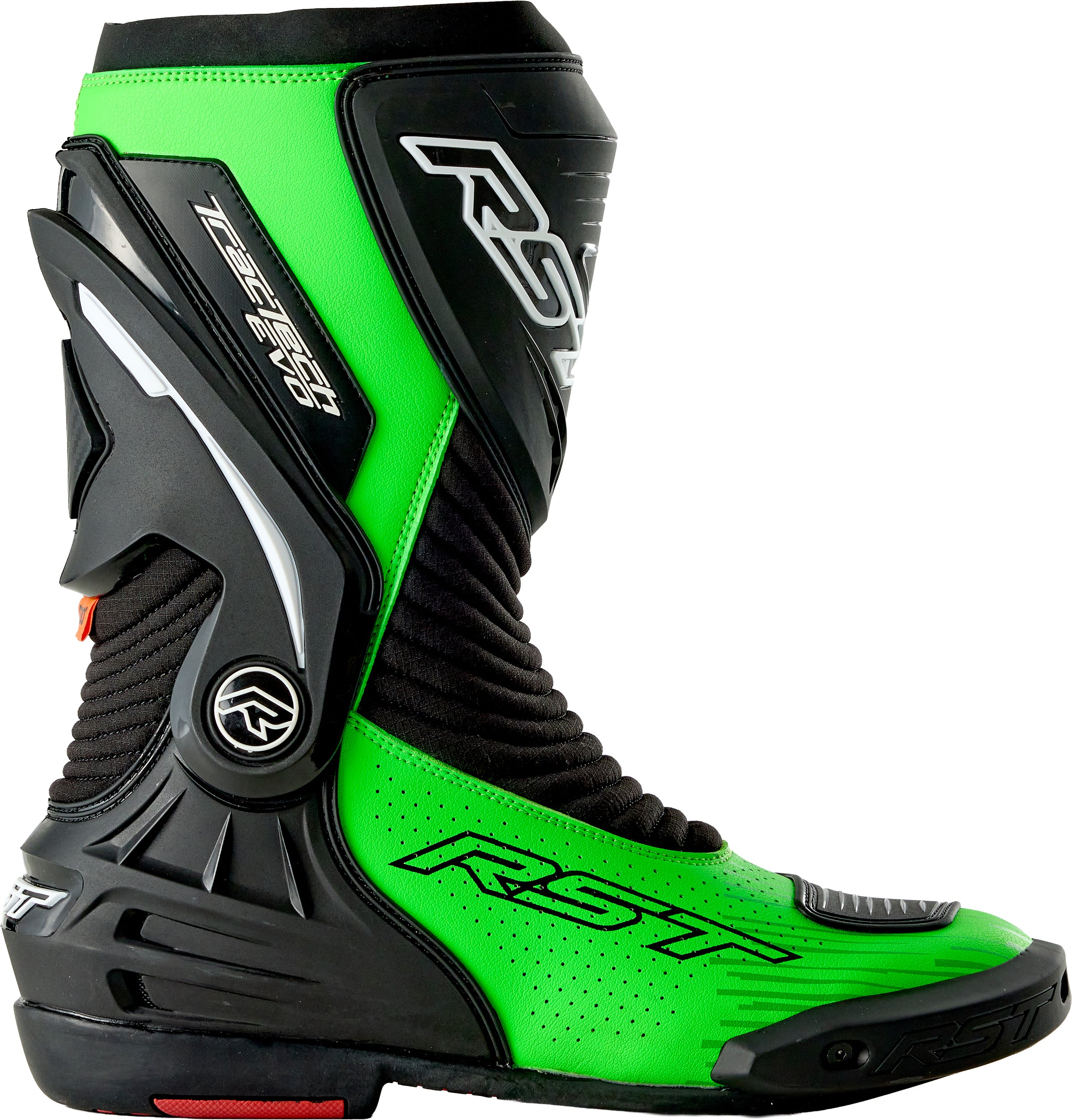 TRACTECH EVO D3O BOOT BLACK/FLO GREEN 7