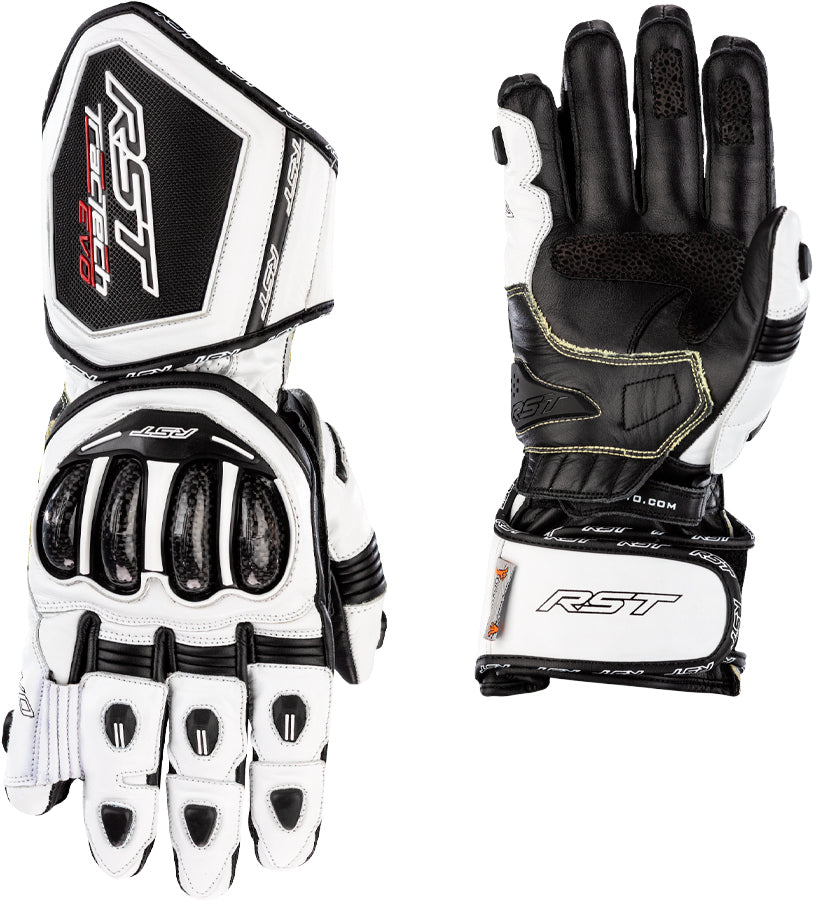 TRACTECH EVO 4 CE LADIES GLOVE WHITE/BLACK LEATHER XL