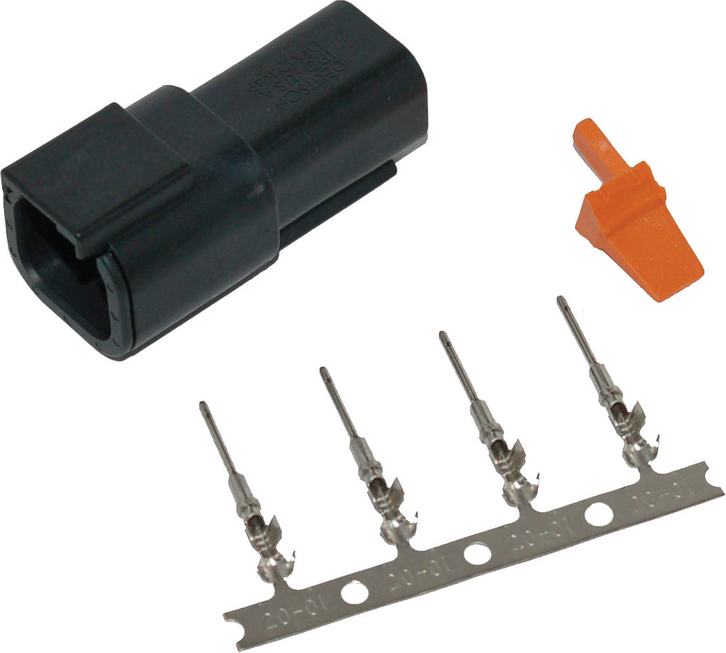 Deutsch DTM Receptacle W/Stamped Terminals and Wedgelock